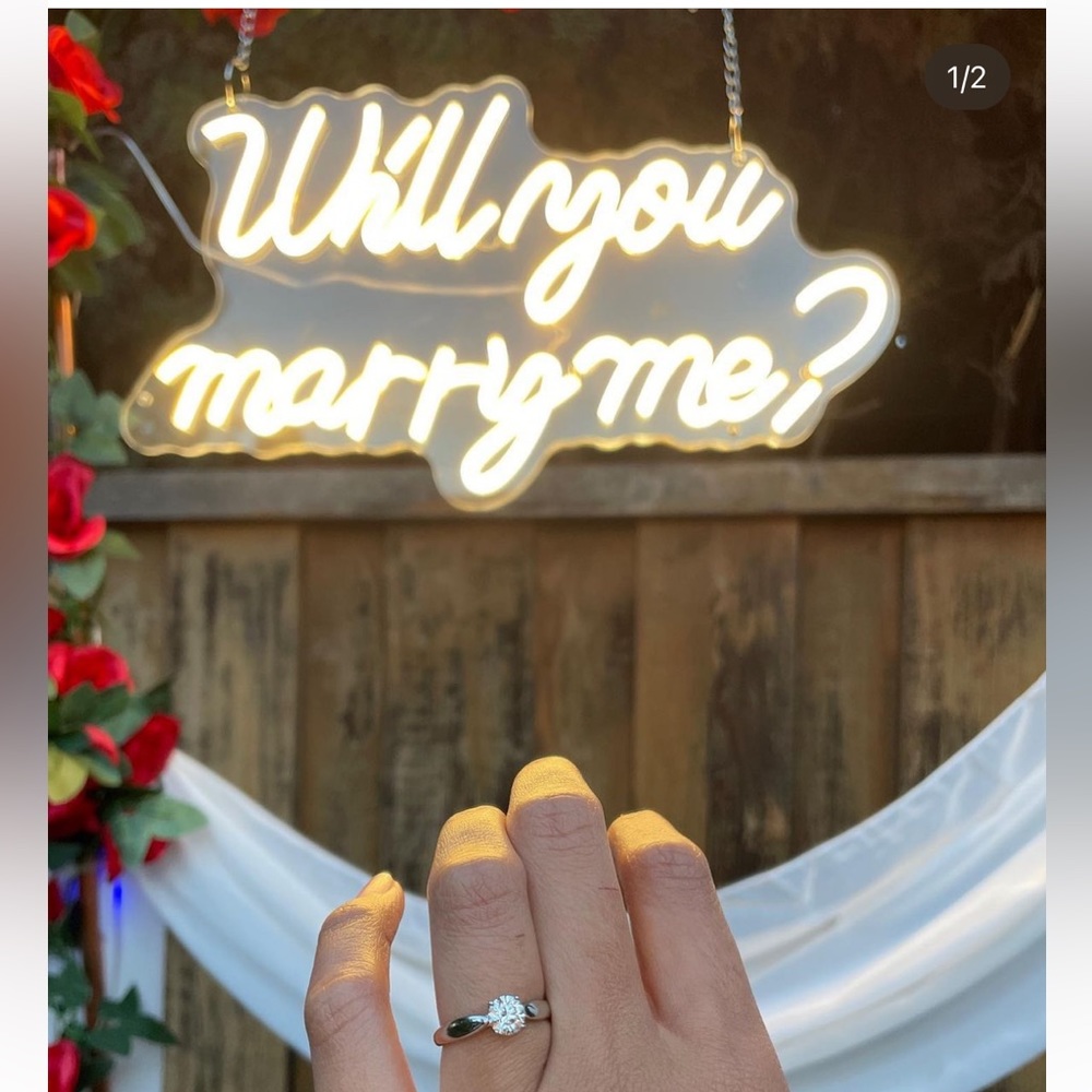 Will you marry me? Neon sign. Used once